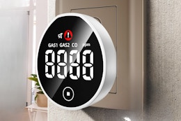 carbon monoxide detector plugged into outlet