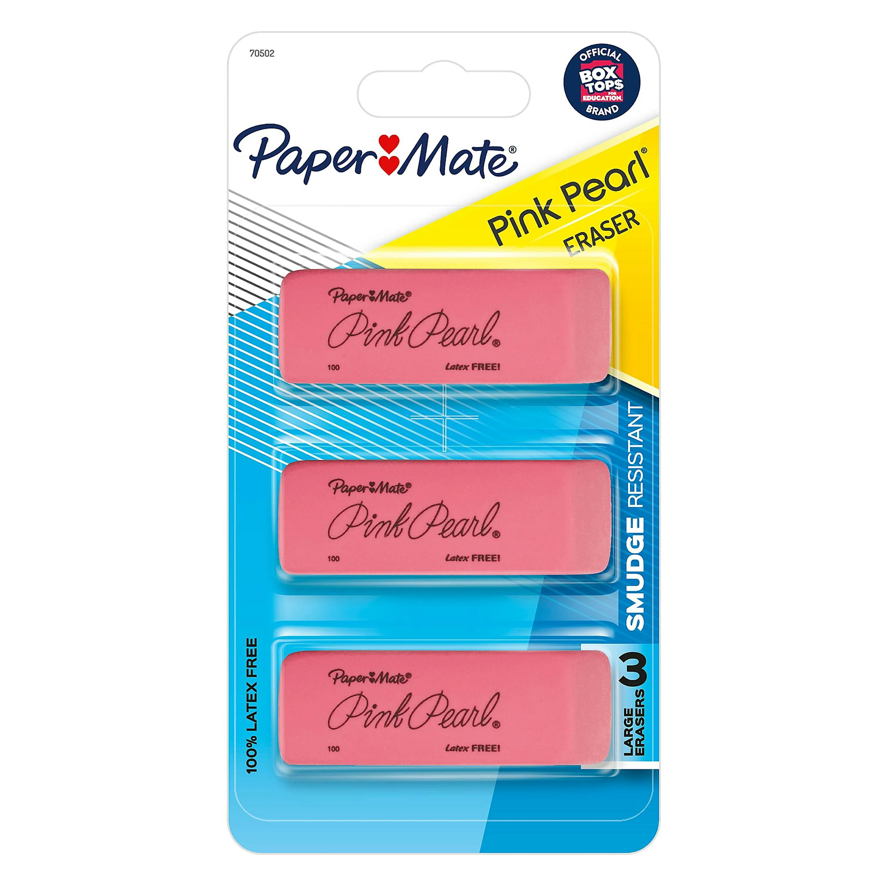 2 Paper Mate Pink Eraser 3-Packs