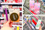 collage image of covergirl makeup, venus razors, and dove body wash
