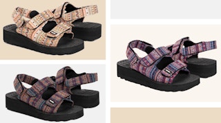 until gone MUK LUKS® Women's Wave Curl Sandals stock image collage 2 2022