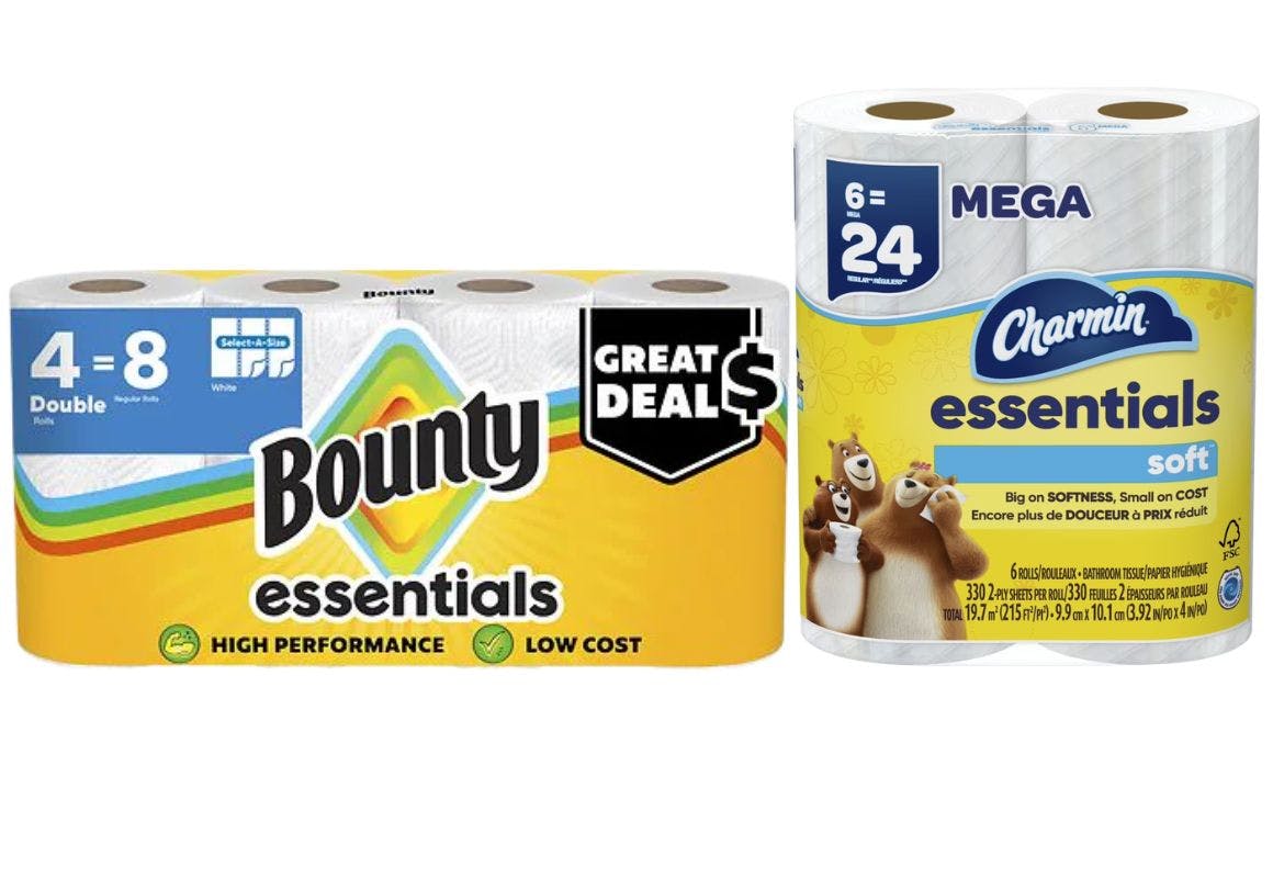 1 Bounty + 1 Charmin