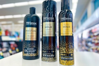 three items on store counter in beauty aisle