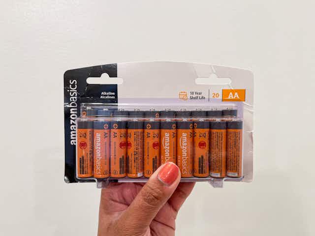 Get 72 Amazon Basics AA Batteries for Only $13 Shipped With Amazon Prime card image