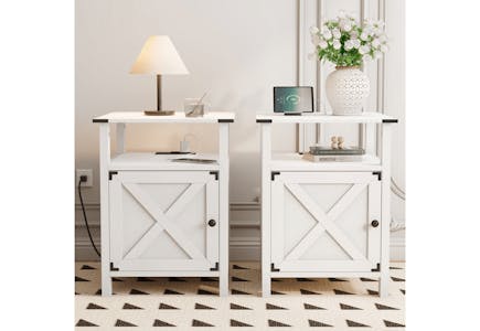 Farmhouse Nightstand Set