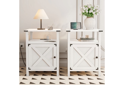 Farmhouse Nightstand Set