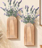 Wooden Wall Vase Set
