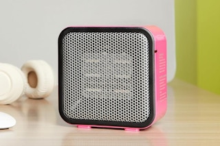 a space heater on a table