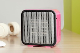 a space heater on a table