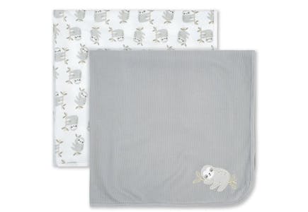 Just Born Baby Sloth Thermal Blankets