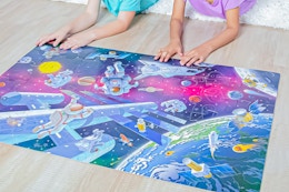 Lifestyle image of Melissa & Doug Glow in the Dark Puzzle