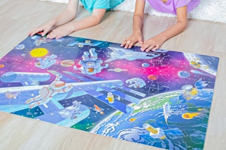 Lifestyle image of Melissa & Doug Glow in the Dark Puzzle