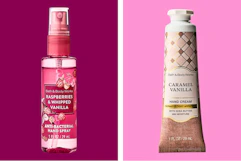 Hand sanitizer and cream from Bath & Body Works