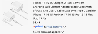 charger Amazon receipt