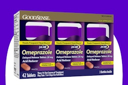 a 3-pack of GoodSense Omeprazole