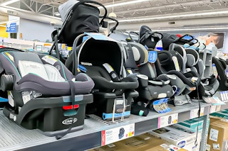Area Shot of Graco Car Seats in Walmart store