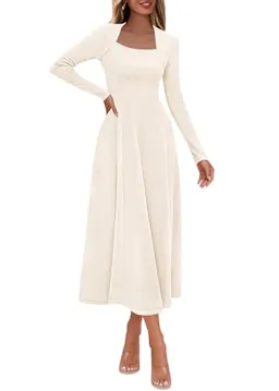 Women's Long Sleeve Midi Dress