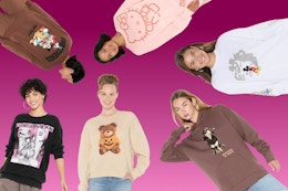 6 different styles of Women's graphic sweatshirts