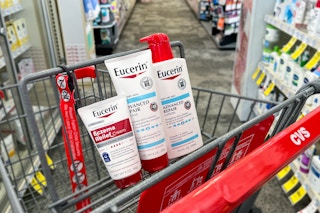 eucerin lotions in a cvs shopping cart