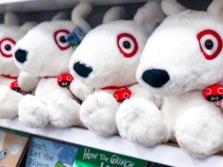 Target plush dogs on shelf