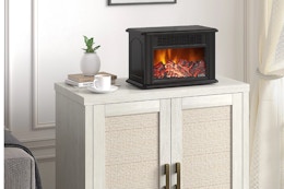 a Duraflame Tabletop Electric Fireplace