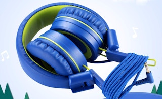 blue and green headphones for kids