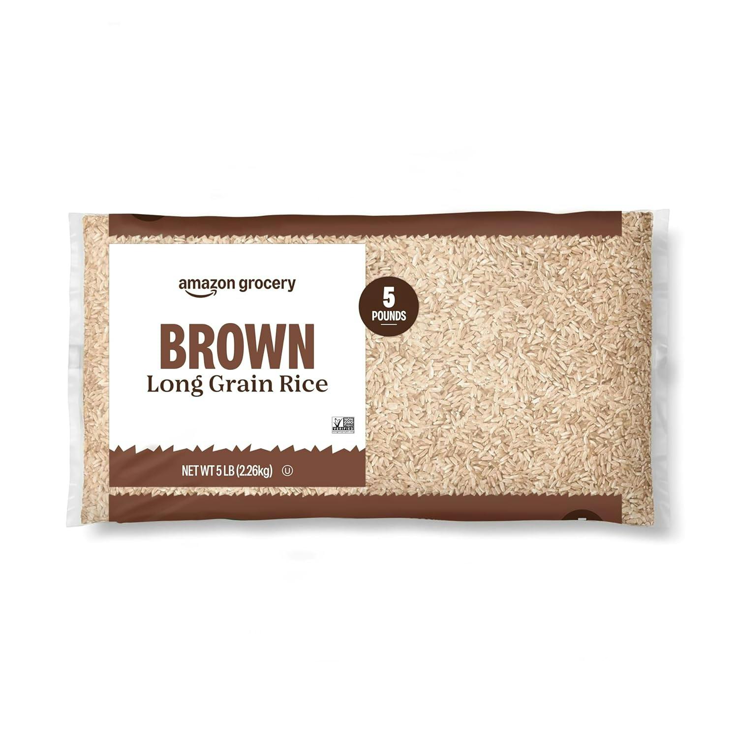 Amazon Fresh Brown Long Grain Rice