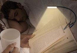 a book light on a book 