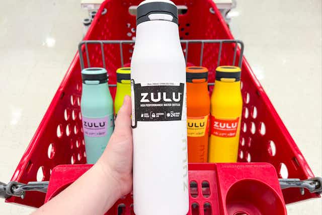 New Zulu Stainless Steel Water Bottles on Sale, Only $9.97 at Target card image