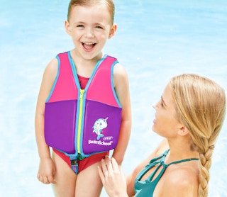 swim school trainer vest in pink