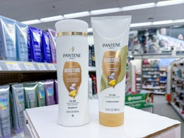 pantene hair care items on walgreens shelf