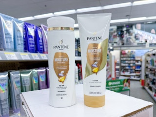 pantene hair care items on walgreens shelf