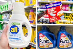 dollar general purex, mr. clean, all 3-photo collage