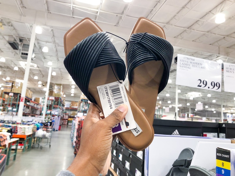 costco steve madden ladies textured slide handheld