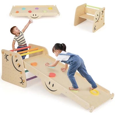 Costway Wooden Climbing Toy Set