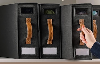 a person pulling out an organizers 