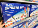 walmart minnark 5-in-1 sports set hand holding