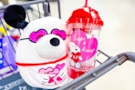 snoopy valentine's day squishmallow with domed cup in walgreens cart