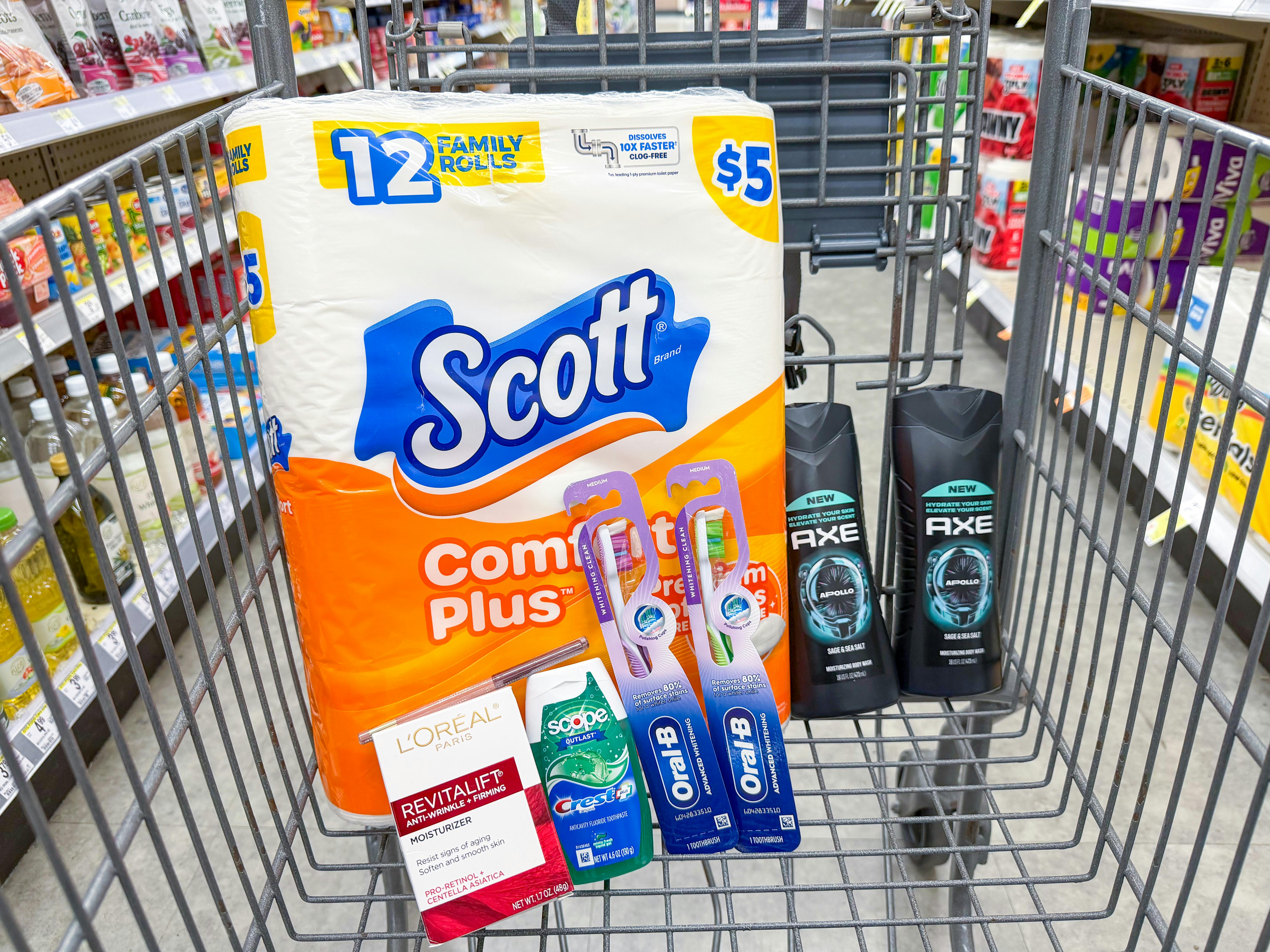 l'oreal axe scott crest oral-b items in walgreens cart