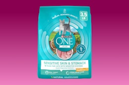 These Purina One 3.5-Pound Dry Cat Food Bags Are Under $8 on Amazon card image