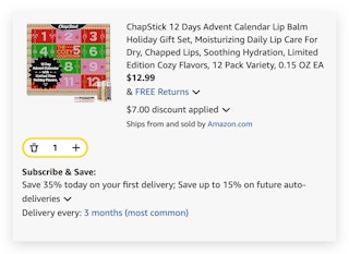 chapstick advent calendar