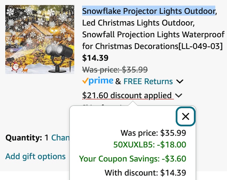Snowflake projector