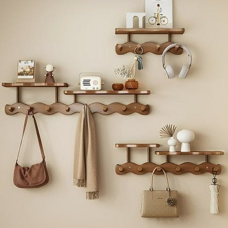 Floating Shelves with Hooks