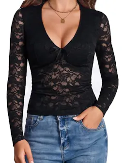 Lace Long Sleeve Top