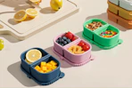 snack containers on kitchen counter