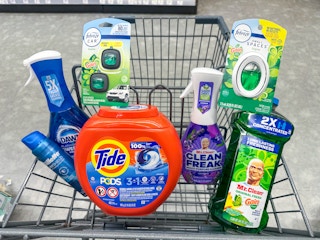 tide dawn mr.clean febreze gillette in walgreens cart