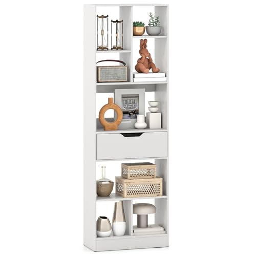 7-Tier Bookcase with Drawer