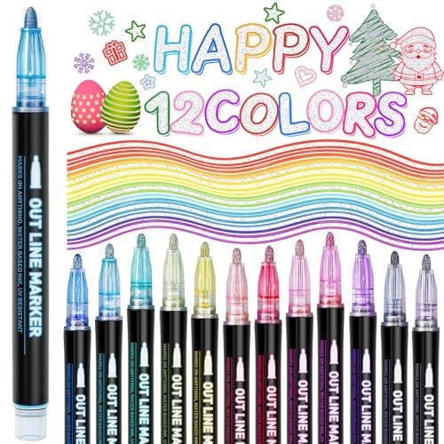 Outline Glitter Markers