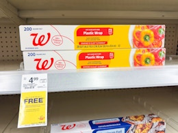 walgreens plastic wrap boxes on shelf