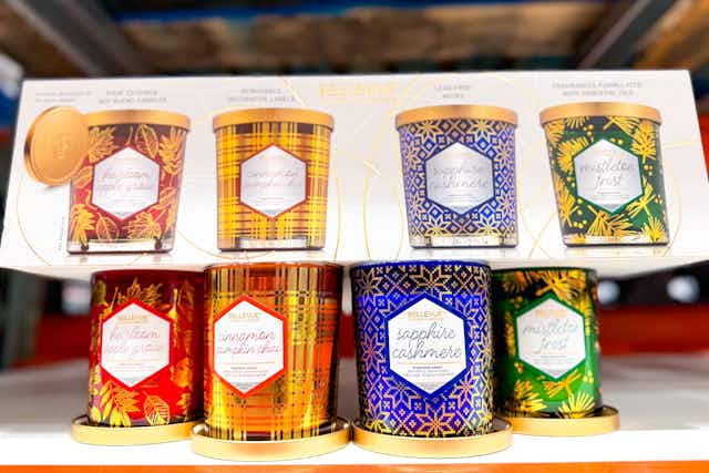 Luxe Seasonal Candle 4-Pack, Just $19.99 at Costco card image