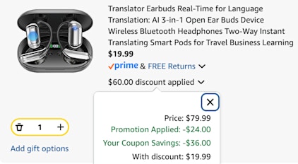 cart translator earbuds